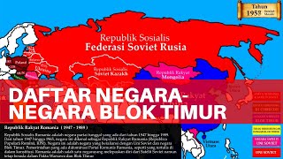 Daftar Negara-Negara Blok Timur, Pakta Warsawa dan Sekutunya (1940 - 2021 )