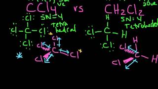 Molecular Dipole Moment Example 2 (CCl4 and CH2Cl2)