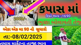 Kapas na bhav | 08-02-2025 | કપાસના ભાવ:2025 | Information about cotton crop price | Commodity