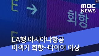 LA행 아시아나항공 여객기 회항…타이어 이상 (2018.07.09/뉴스투데이/MBC)