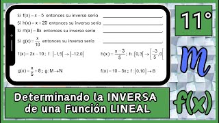 [688] #BxM #PNE Inverse Function | Determine the criterion of the inverse of f(x)=mx+b #eleventh