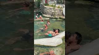 🌞The Wonder Of Nature Pamukkale Cleopatra Pool -Hot Day🔥 #pamukkale