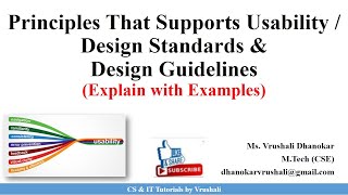 HCI 5.1 Principles That Supports Usability | Design Standards \u0026 Design Guidelines