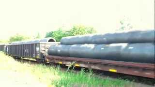 CN MILE 295 (CONTINUOUS WELDED RAIL TRAIN )  WATCH !!!!