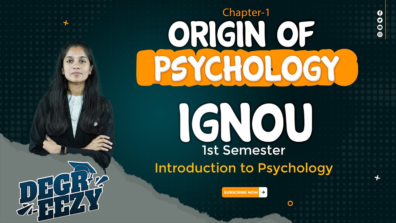 IGNOU BA PSYCHOLOGY 1st Semester Subject: Introduction To Psychology ...