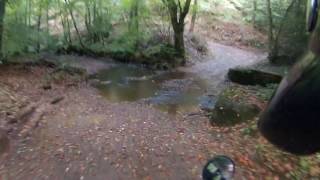 Fording the River Dart near Templeton in Devon