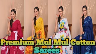 Premium Mul Mul Cotton Sarees @ Rs 550 Only||Sashti Fabrics||9789536711