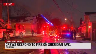 Crews battle fire on Sheridan Ave in Albany