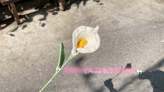 Hướng dẫn móc hoa chi vân môn , hoa rum - crochet calla lily tutorial.