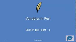 perl lec3 : lists in perl : Part - 1
