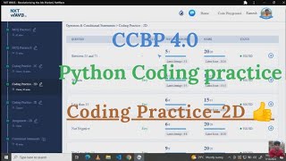 Python coding Practice - 2D | NXT Wave | #nxtwave #ccbpacademy #coding #ccbpintensive #python #ccbp