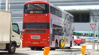 九巴680富豪B8L Wright Eclipse Gemini 3車身歐盟六期12米V6B145 WT5724 駛離金鐘(東)巴士總站的過程 2022年6月25日