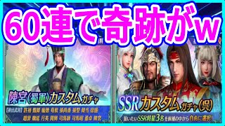 【真・三國無双】実況 蜀軍バージョン陳宮狙いでトータル60連を引いたら奇跡が起きましたw