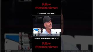 Top Five of The Sickest Runouts in Poker 😱  Like, Comment, Share