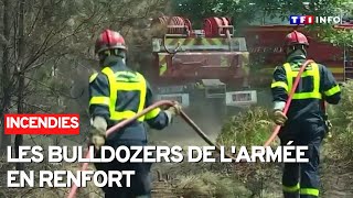 Incendies : les bulldozers de l'armée en renfort