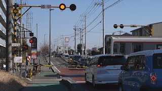 関東鉄道常総線　海老原踏切