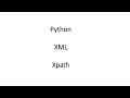 xml parsing using python in short