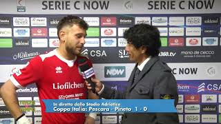 Pescara - Pineto 1-0, Mercorelli: “Sul gol potevo fare meglio”