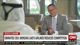 Emirates CEO: Merging UAE's airlines reduces competition