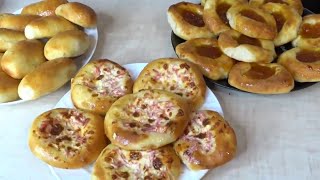 ЭКОНОМНОЕ меню 4 Просто Выпечка к чаю! Рецепт теста! Пирожки с рисом !Булочки с повидлом! Смаженки !