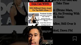 Doja Cat wins billboard award for best r&b album.