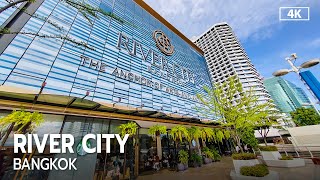 River City Bangkok Riverside Art and Antiques Shopping Mall Walking Tour [4K]