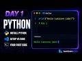 How to Install Python & VS Code + Write Your First Program (Lumicore Labs - Day 1)