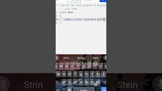 Write a java program to print your name| javaprogram|java tutorial#code#java#programming