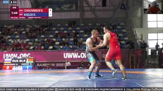 GR EURO2021 U 17 1 2 110кг Daniil CHASOVNIKOV RUS vs  Daniil KAZLOU BLR