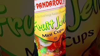 ASMR🌈 PANDOROO FRUIT JELLY MINI CUPS #shorts #trending