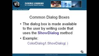 19 01 Overview of Common Dialog Boxes