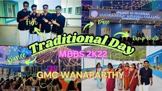 😍MBBS Traditional day👨‍⚕️ |GMC WANAPARTHY 🏥|FRESHERS|Medico Pathan |#vlog #mbbs #neet #doctor#aiims