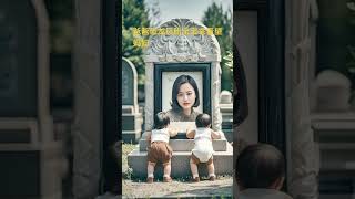 In that quiet cemetery, a pair of twin babies were brought by their father to visit their mother.