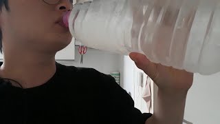 시원한 생수 1.5리터 물 원샷 먹방 수분보충 갈증해소 1.5liter water one shot mukbang no talking