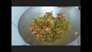 SIMLA MIRCH ki sabji, capsicum onion fry , 5 minuts me  swadist Capsicum banaye.