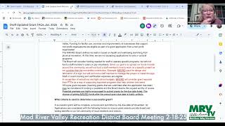 Mad River Valley Recreation District Board Meeting 2-18-25