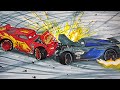 Draw CARS 3 2.0 LIGHTNING McQUEEN and JACKSON STORM's Crash Drawing and Coloring Pages | Tim Tim TV