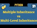 ✔ Python Multiple Inheritance vs Multi-Level Inheritance