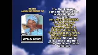 Amy Maria Richards ~ Short Obituary