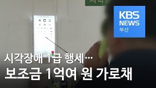 시각장애 1급 행세…보조금 1억여 원 가로채