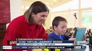 Clark County School District 'virtual learning' begins