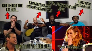 Seth Rollins and friends reacts to Becky Lynch announcing her pregnancy... lol.
