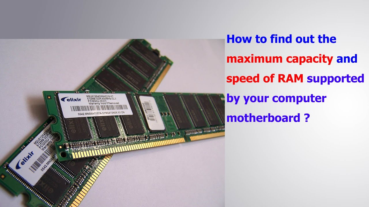 How To Find Out The Maximum Capacity And Speed Of RAM Supported By Your ...