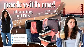 Pack With Me!✈️ Outfit Planning \u0026 Try-On + Only Bringing A Carry on!  #packwithme #carryononly