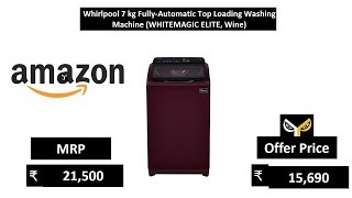 Whirlpool 7 kg Fully-Automatic Top Loading Washing Machine (WHITEMAGIC ELITE, Wine)