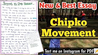 Essay on Chipko Movement | Chipko Movement Paragraph | Chipko Aandolan par nibandh | चिपको आंदोलन