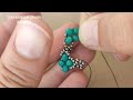 zarif turkuaz bileklik yapımı easy bicone jewelry making.turquoise beaded bracelet. beading tutorial