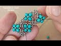 zarif turkuaz bileklik yapımı easy bicone jewelry making.turquoise beaded bracelet. beading tutorial