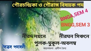 গৌরচন্দ্রিকা এবং গৌরাঙ্গ বিষয়ক পদ |পদ ব্যাখ্যা–\