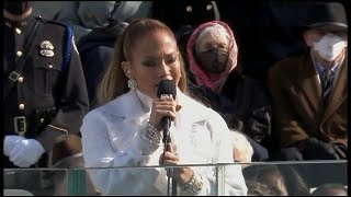 Jennifer Lopez sings 'This Land is My Land' at Joe Biden's inauguration